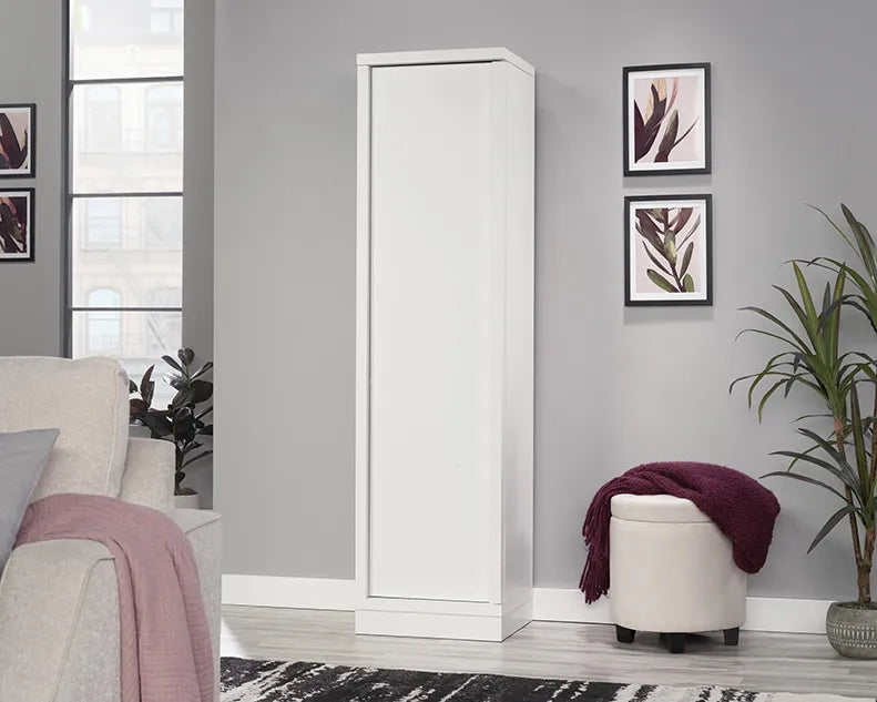 Single-Door Storage Cabinet in White