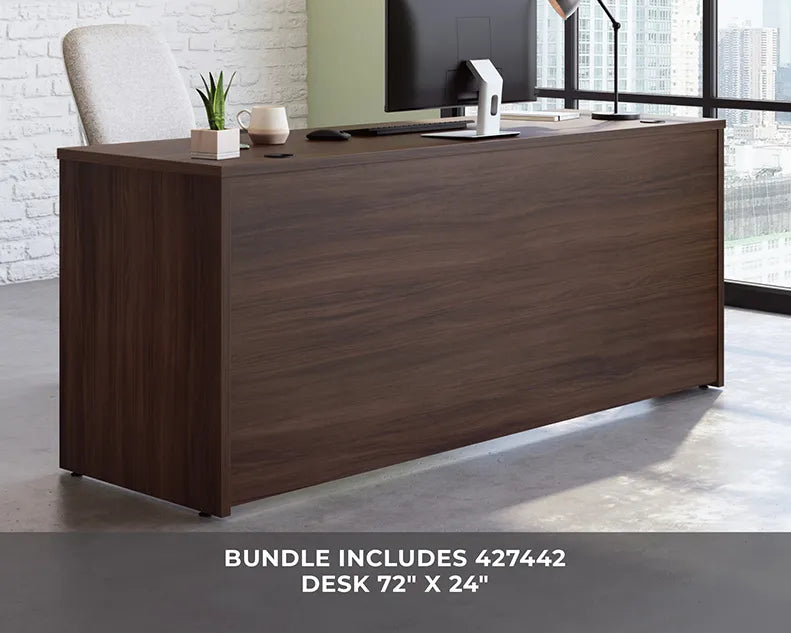 72” x 24" Desk With Hutch