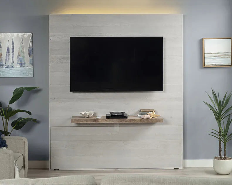 Entertainment Wall in Winter Oak/Lintel Oak