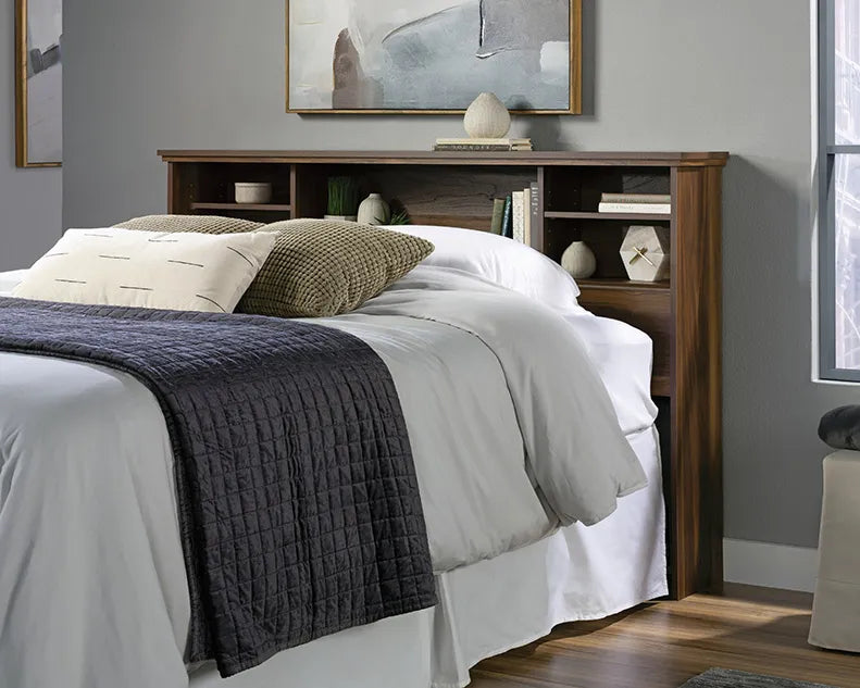 Full/Queen Bookcase Headboard Grand Walnut