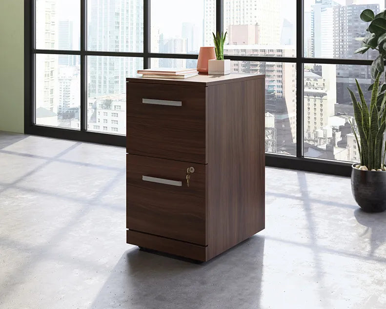 2-Drawer Mobile File Cabinet in Noble Elm