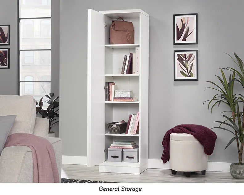 Single-Door Storage Cabinet in White