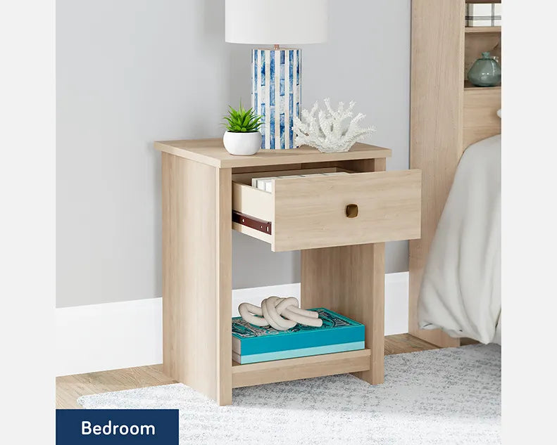 Night Stand with Drawer in Harvest Walnut