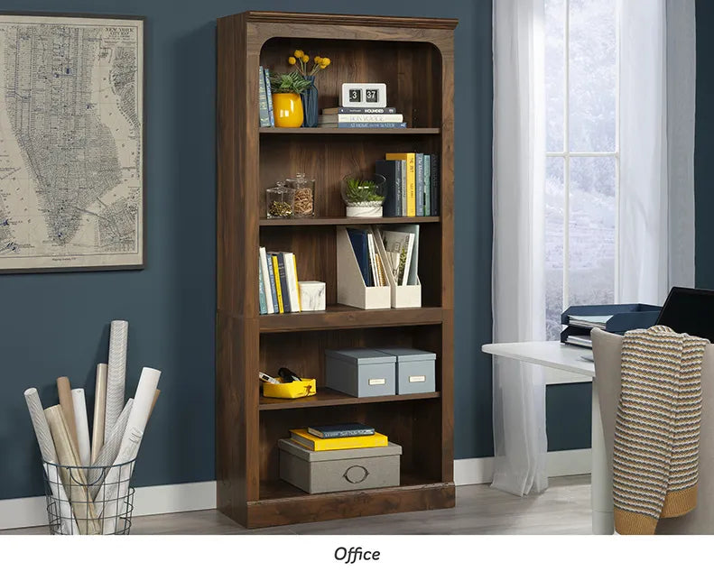 5-Shelf Bookcase in Grand Walnut