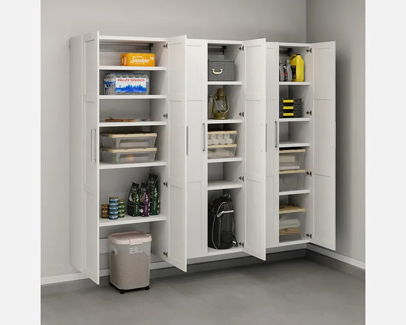 Set of 3 Wall-Mounted Shallow Cabinets & Doors