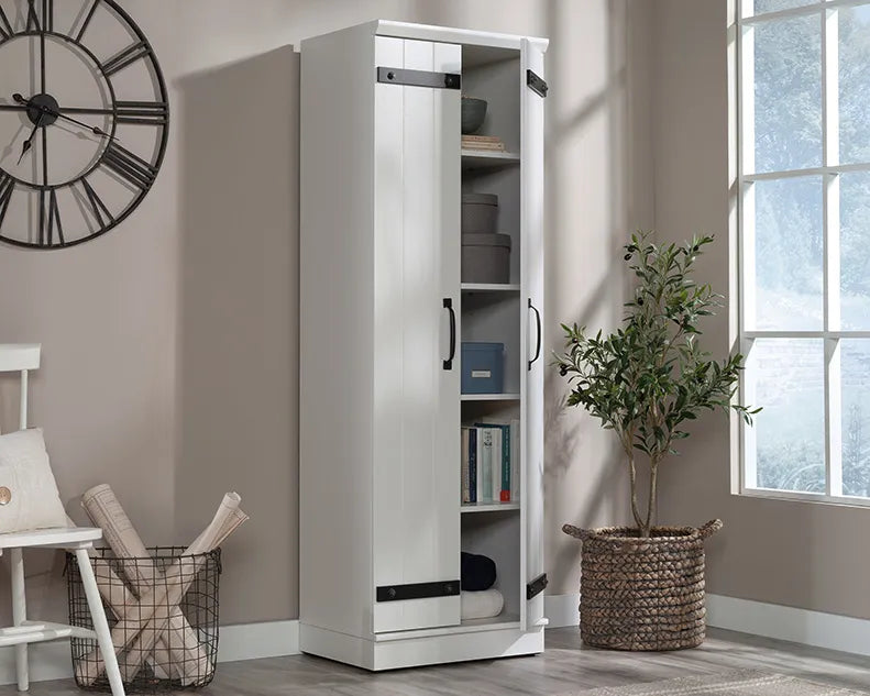 2-Door Kitchen Pantry Cabinet in Soft White