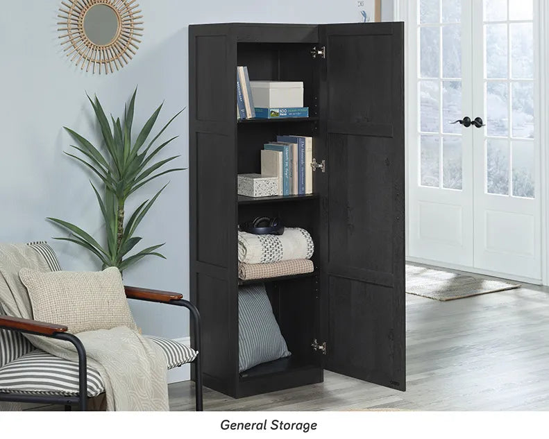 4-Shelf Storage Cabinet in Raven Oak
