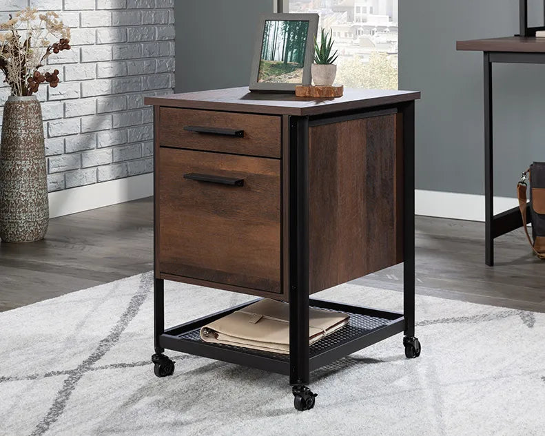 Mobile Pedestal File Cabinet in Barrel Oak
