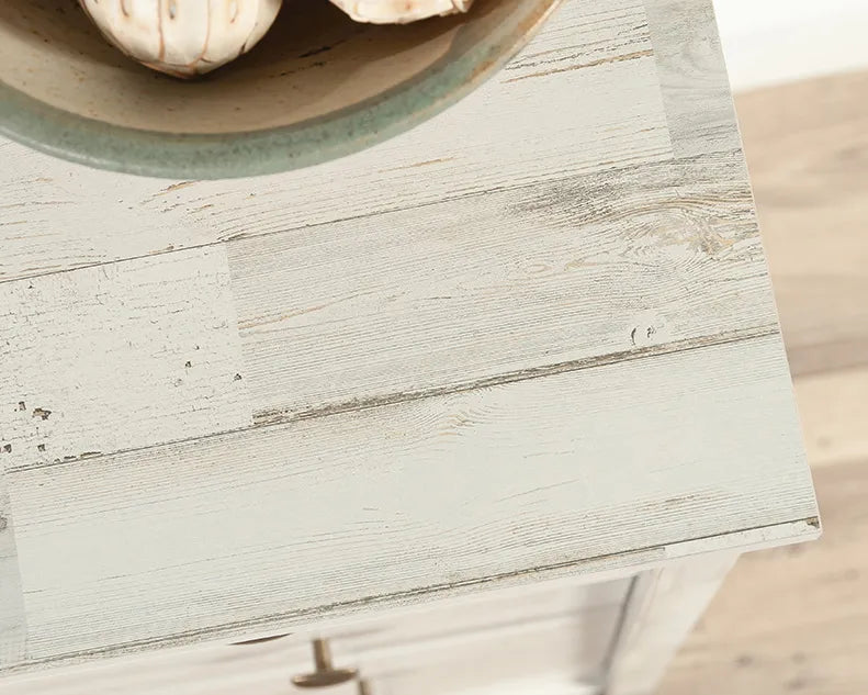 4-Drawer Dresser Chest in White Plank