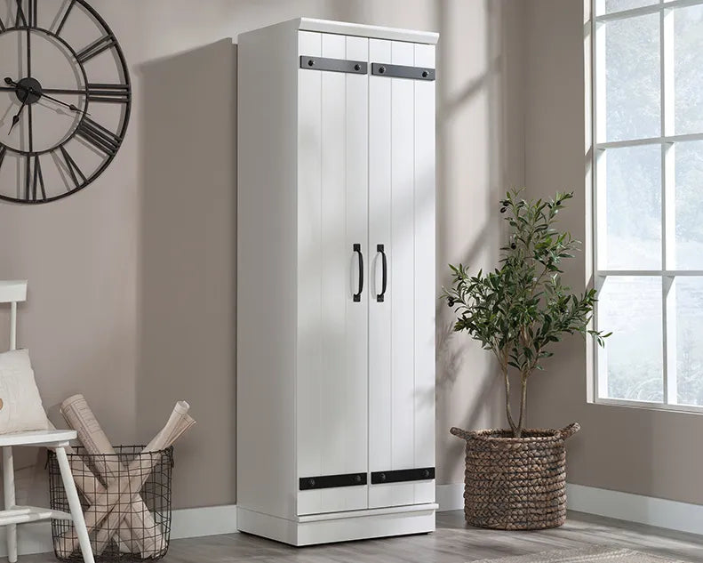 2-Door Kitchen Pantry Cabinet in Soft White