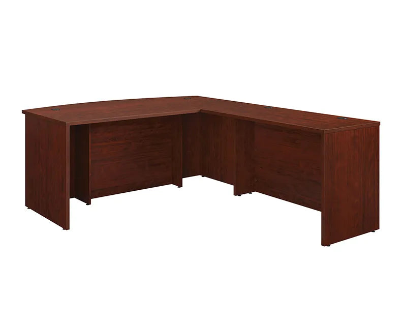 72” x 84" Bowfront Executive L-Desk Combo