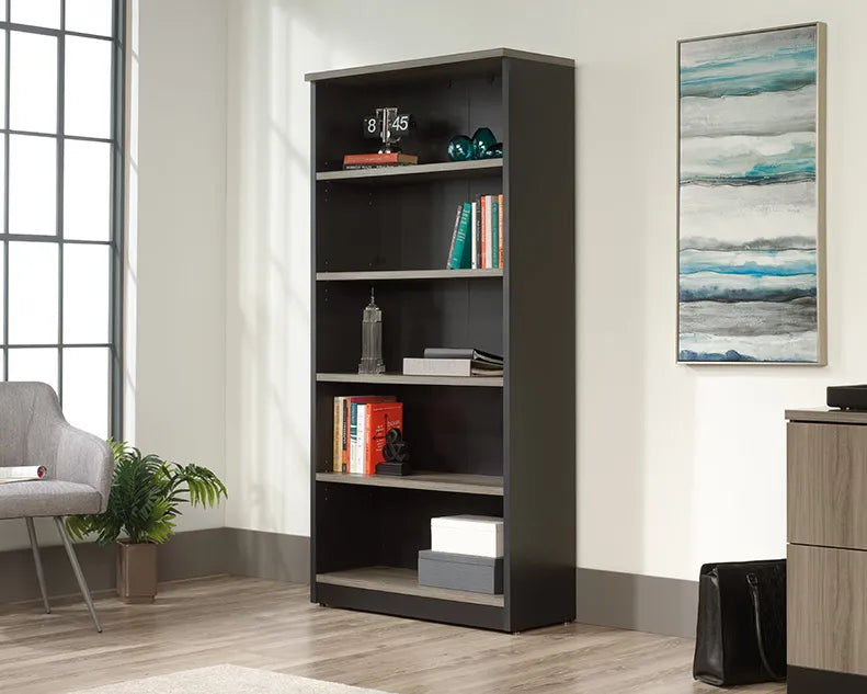 5-Shelf Library Bookcase in Hudson Elm