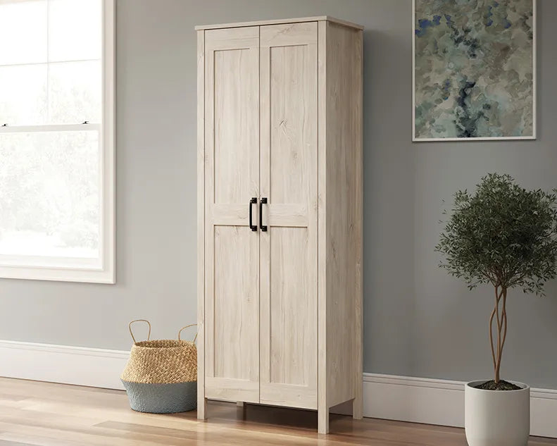 Two-Door Storage Cabinet in Chalk Oak